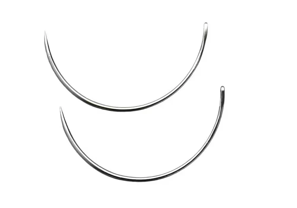 Anchor 1827-2.5 Anchor Products 2.5'' Keith Straight Abdominal, Triangular Point Needle (Two Needles Per Pack)()
