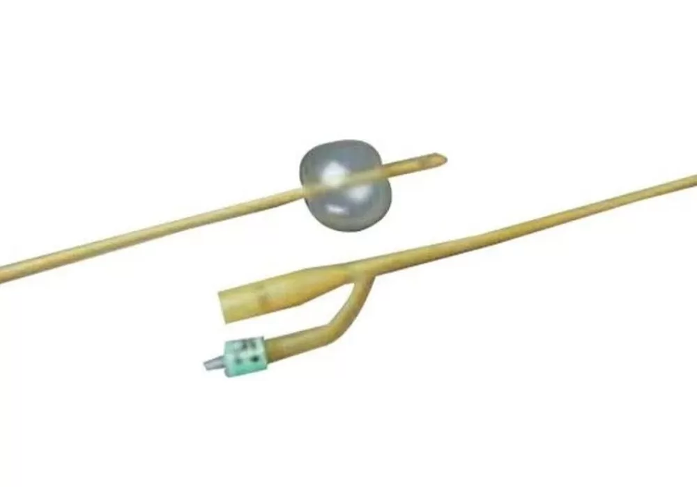 Bard Bardex Lubricath Council Model Foley Catheter Red Latex Radioqaque, 5cc Ribbed Balloon, Lubricious Coated, 16Fr