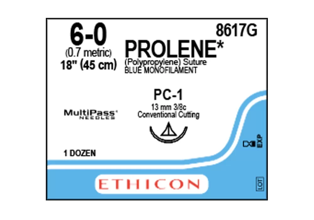 Ethicon 2-0 30" Ethibond* Excel Green/White Braided Polyester Suture, Rb-1 Double Armed 17 mm 1/2C Taper Point Ethalloy* Alloy Needles, 5 Green Strands 5 White Strands Braided, Ms/10 20 Needles ( of 6) (Orange)
