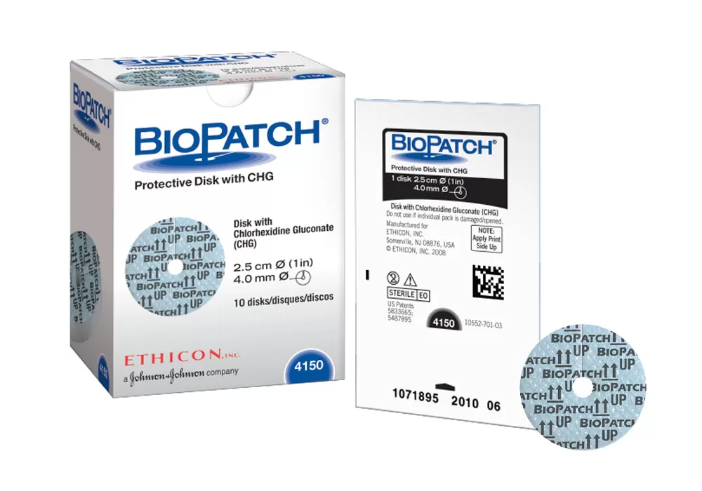 Ethicon Biopatch Protective Disk With Chg, 2.5 cm (1"), 4 mm ( of 10)