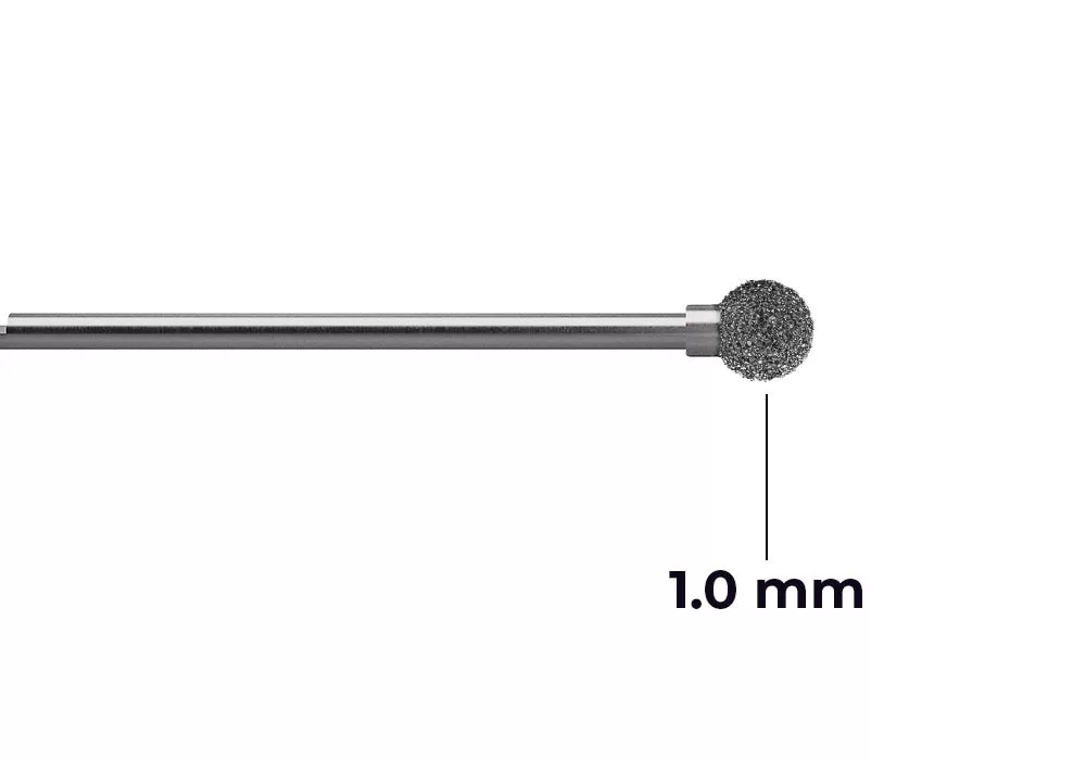 Medtronic Xomed ENT Round Fine Diamond Bur, 75 mm x 1 mm