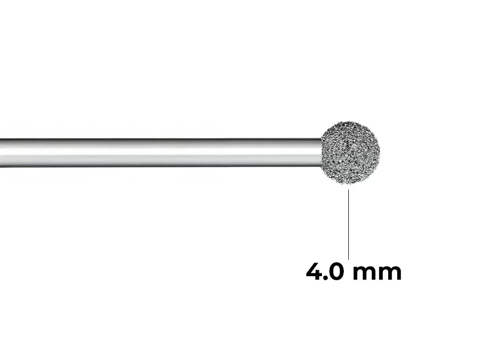 Medtronic Xomed ENT Round Coarse Diamond Bur, Long, 4 mm