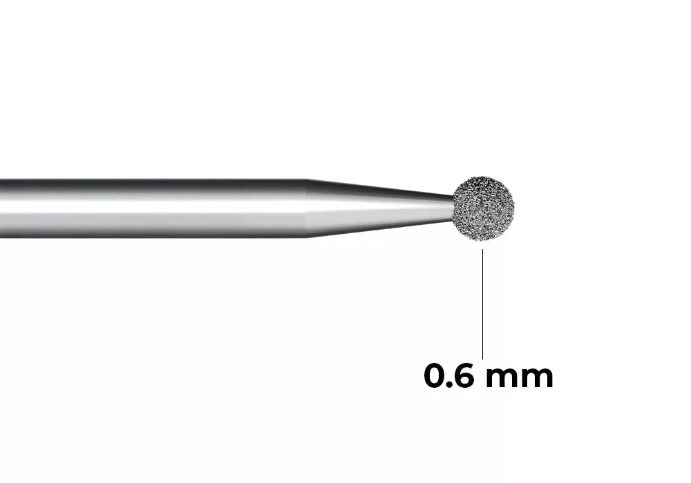 Medtronic Xomed Oto-Flex Round Diamond Bur, Blue/White, 0.6mm