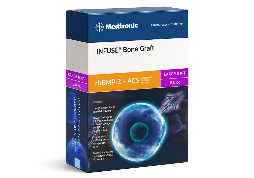 MEDTRONIC 7510800 Medtronic Infuse Bone Graft Rhbmp-2 + Acs (Absorbable Collagen Sponge), Large II Kit, 8.0 cc (Temp Sensitive)
