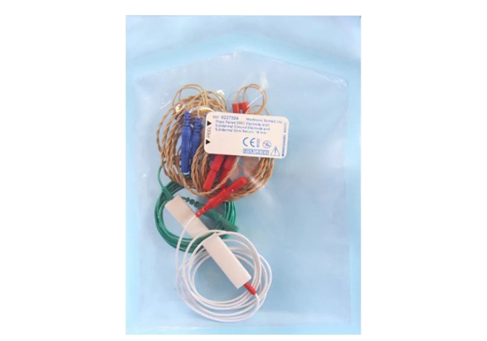 MEDTRONIC 8227304 Medtronic Prass Paired EMG 2-Channel, 18 mm Electrodes, 1 m Cable, Packaged with (1) Green and (1) White Subdermal Electrode