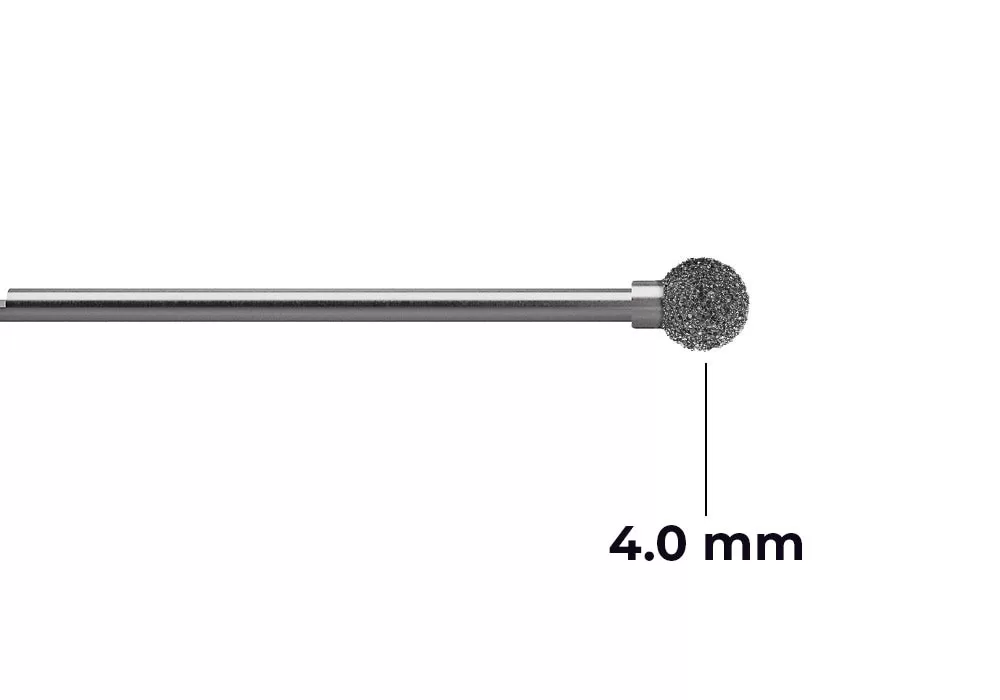 Medtronic Midas Rex Mr8 Small Bore Ball Diamond Fine, 4mm Head Diameter, 7cm Length