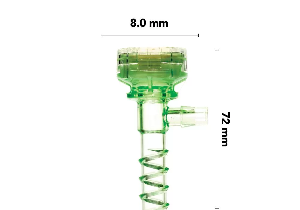 SMITH & NEPHEW 72200425 Smith & Nephew 8.0 mm x 72 mm Threaded Cannula with Disposable Obturator, Lime Green