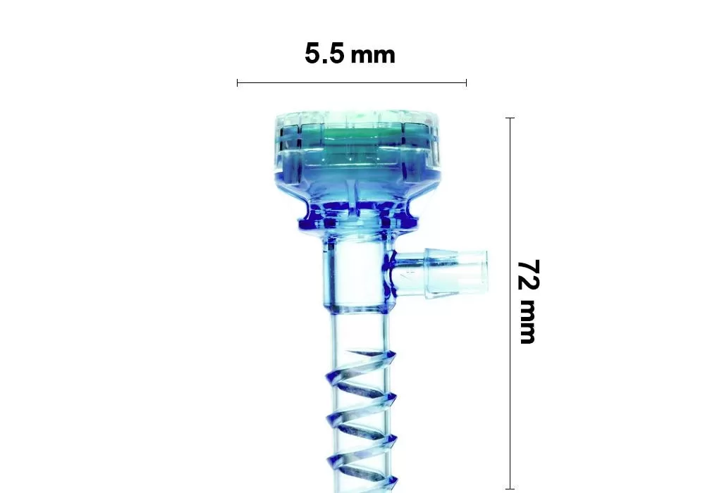 Smith & Nephew 5.5 mm x 72 mm Threaded Cannula with Disposable Obturator, Blue