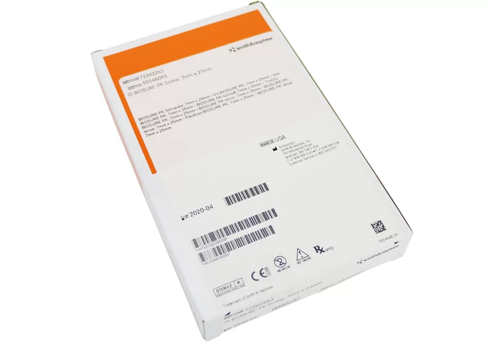 Smith & Nephew 7 mm x 25 mm BIOSURE PK