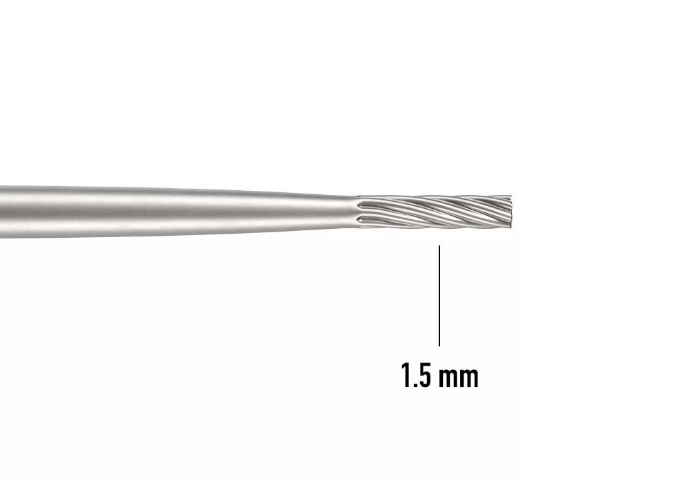 Stryker 1.5mm Tapered Side Cutting Solid Carbide Bur Medium